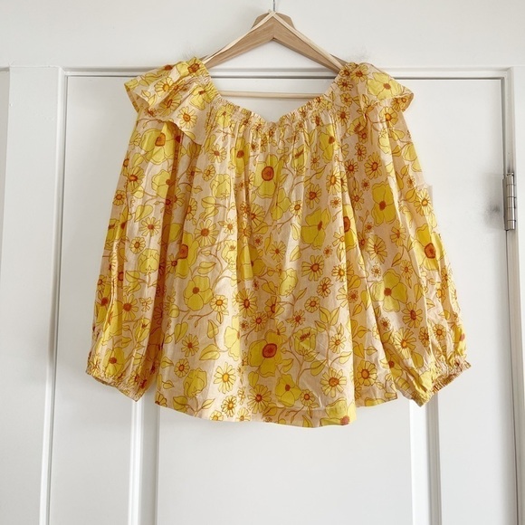 Free People Miss Daisy Printed Top - M - Picture 7 of 7